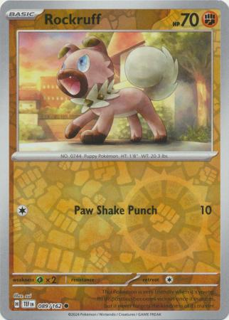 Temporal Forces - 089/162 - Rockruff - Reverse Holo