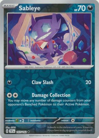 Temporal Forces - 107/162 - Sableye - Reverse Holo