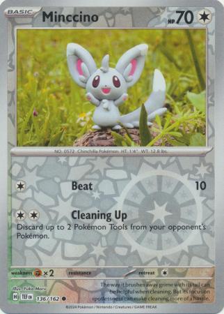 Temporal Forces - 136/162 - Minccino - Reverse Holo