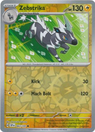 Surging Sparks - 063/191 - Zebstrika - Reverse Holo