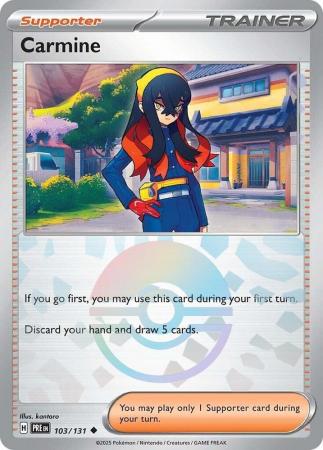 Prismatic Evolutions - 103/131 - Carmine - Poké Ball Reverse Holo
