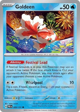 Prismatic Evolutions - 020/131 - Goldeen - Master Ball Reverse Holo