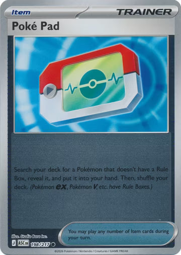 Ascended Heroes - 198/217 - Poké Pad - Reverse Holo
