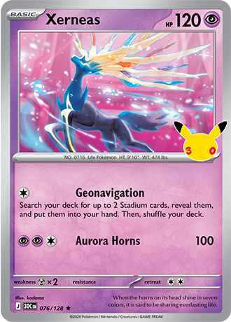 30th Celebration - 076/128 - Xerneas - Holo