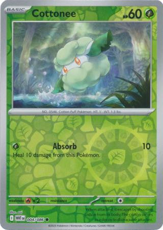 White Flare - 004/086 - Cottonee - Reverse Holo