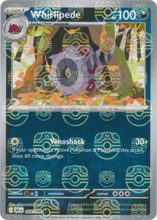 Black Bolt - 055/086 - Whirlipede - Master Ball Reverse Holo