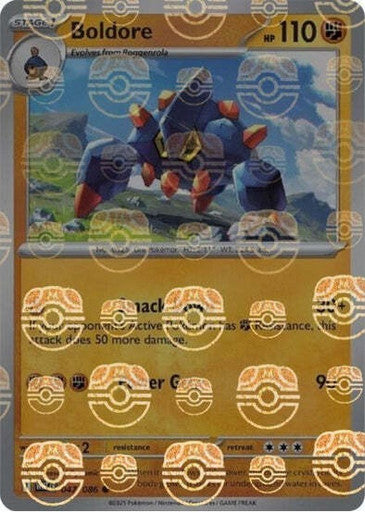 White Flare - 047/086 - Boldore - Master Ball Reverse Holo