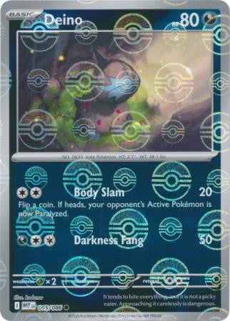 White Flare - 065/086 - Deino - Poké Ball Reverse Holo