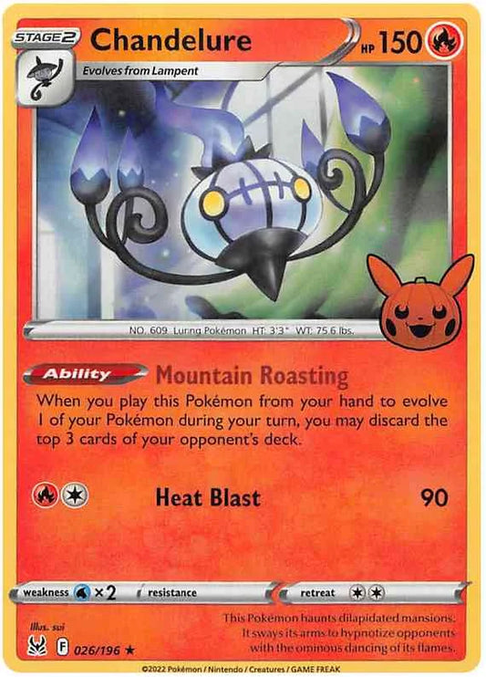 Trick or Trade 2023 - LOR 026 - Chandelure - Holo
