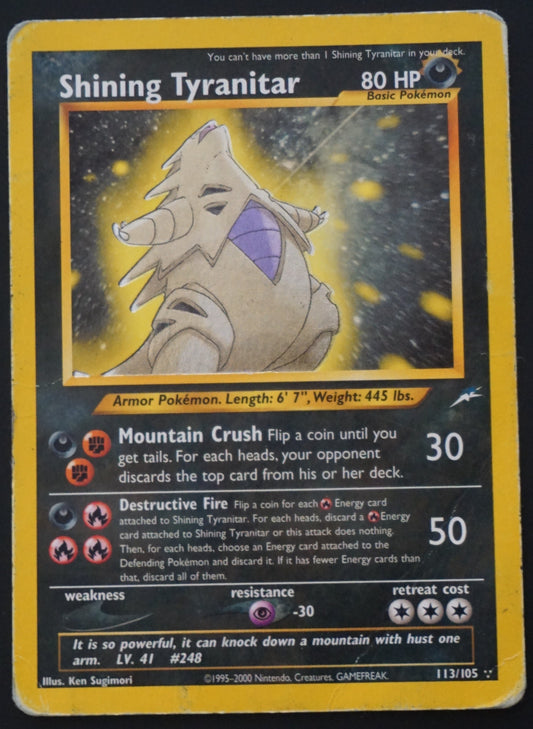 Neo Destiny - 113/105 - Shining Tyranitar (Poor)