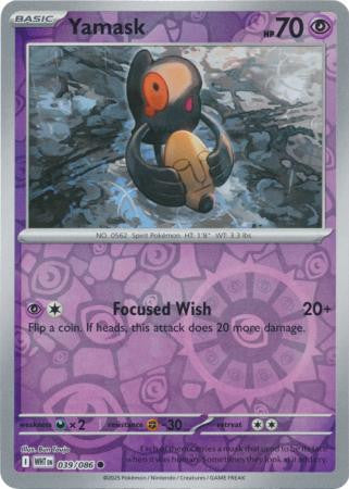 White Flare - 039/086 - Yamask - Reverse Holo