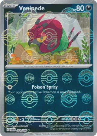 Black Bolt - 054/086 - Venipede - Poké Ball Reverse Holo