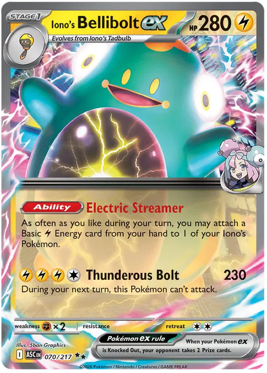 Ascended Heroes - 070/217 - Iono's Bellibolt ex