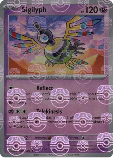 White Flare - 038/086 - Sigilyph - Master Ball Reverse Holo