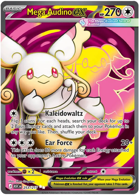 Ascended Heroes - 253/217 - Mega Audino ex