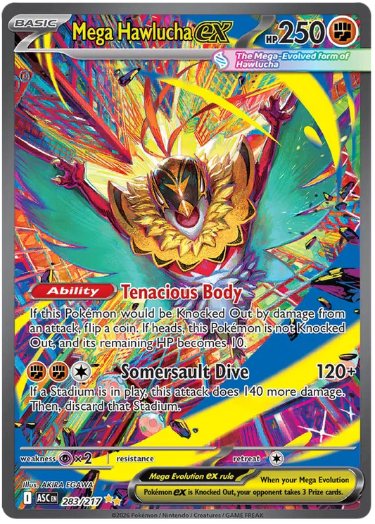 Ascended Heroes - 283/217 - Mega Hawlucha ex