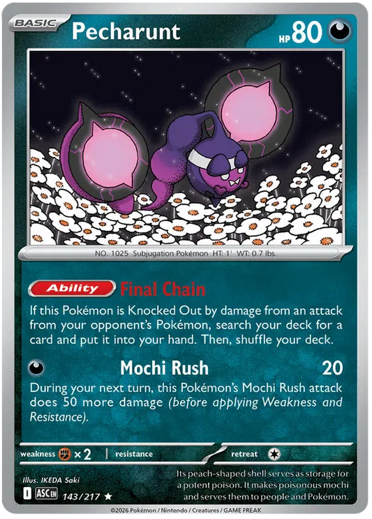 Ascended Heroes - 143/217 - Pecharunt - Holo