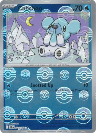 Black Bolt - 025/086 - Cubchoo - Poké Ball Reverse Holo