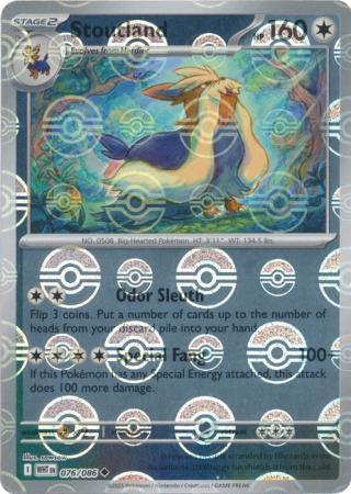 White Flare - 076/086 - Stoutland - Poké Ball Reverse Holo