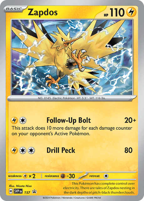 Black Star Promos - SVP157 - Zapdos - Holo