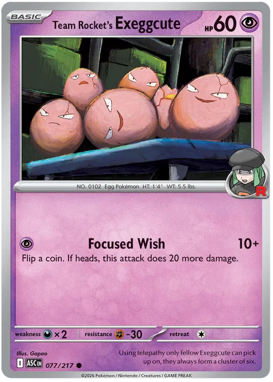 Ascended Heroes - 077/217 - Team Rocket's Exeggcute