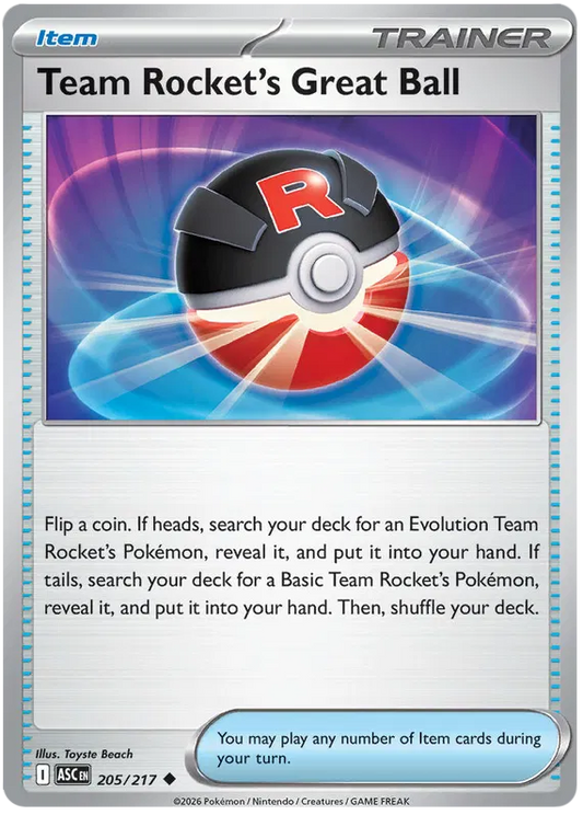 Ascended Heroes - 205/217 - Team Rocket's Great Ball
