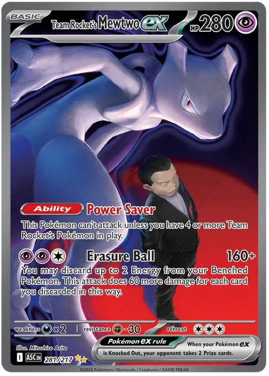 Ascended Heroes - 281/217 - Team Rocket's Mewtwo ex