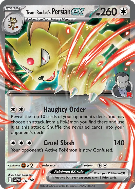 Black Star Promos - SVP218 - Team Rocket's Persian ex