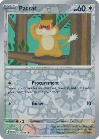 White Flare - 072/086 - Patrat - Reverse Holo