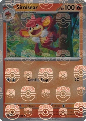 White Flare - 015/086 - Simisear - Master Ball Reverse Holo