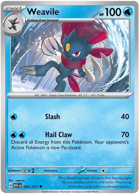 Ascended Heroes - 045/217 - Weavile
