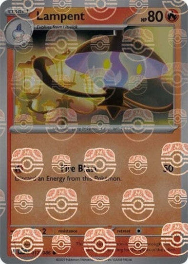 White Flare - 017/086 - Lampent - Master Ball Reverse Holo