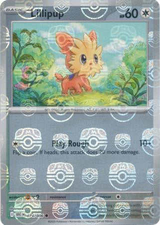 White Flare - 074/086 - Lillipup - Master Ball Reverse Holo