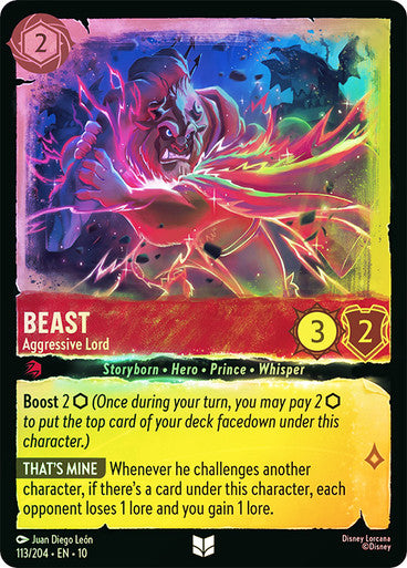 Whispers in the Well - 113/204 - Beast - Aggressive Lord - Foil