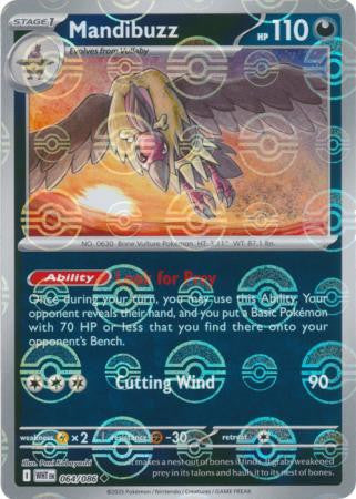 White Flare - 064/086 - Mandibuzz - Poké Ball Reverse Holo