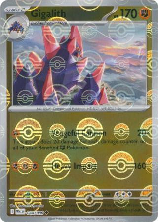 White Flare - 048/086 - Gigalith - Poké Ball Reverse Holo