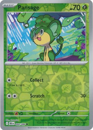 Black Bolt - 004/086 - Pansage - Reverse Holo