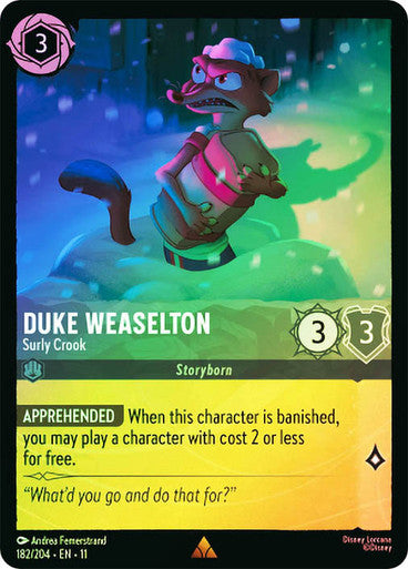 Winterspell - 182/204 - Duke Weaselton - Surly Crook - Foil