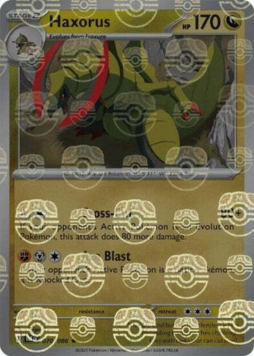 Black Bolt - 070/086 - Haxorus - Master Ball Reverse Holo