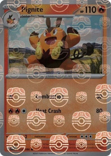 White Flare - 012/086 - Pignite - Master Ball Reverse Holo