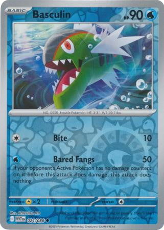White Flare - 024/086 - Basculin - Reverse Holo