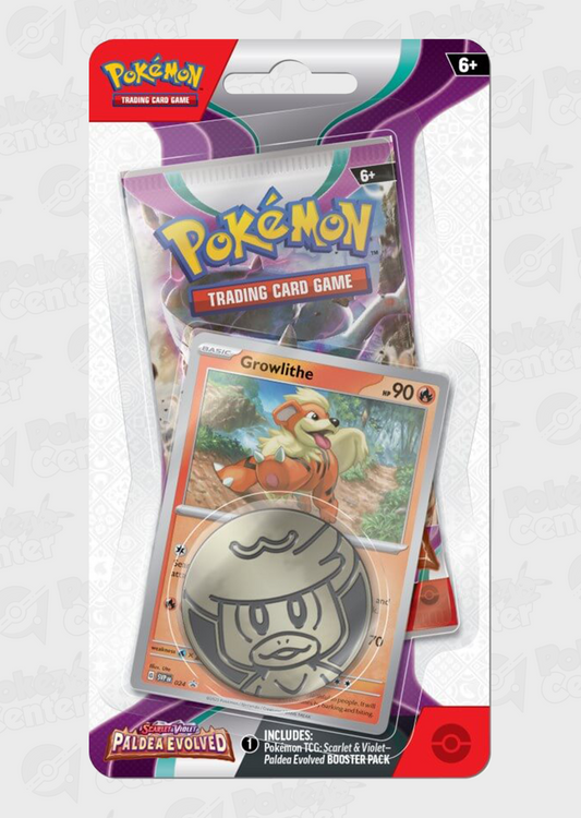 Paldea Evolved Checklane Blister - Growlithe
