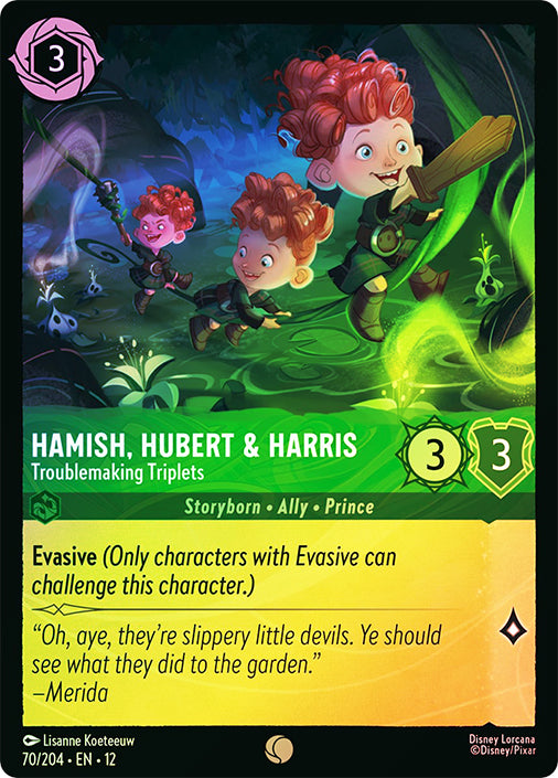 Wilds Unknown - 070/204 - Hamish, Hubert & Harris - Troublemaking Triplets - Foil