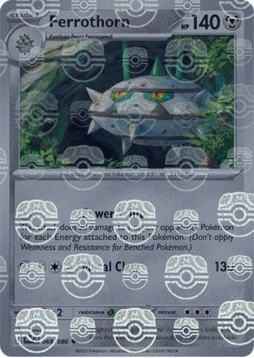 White Flare - 069/086 - Ferrothorn - Master Ball Reverse Holo