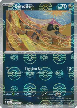 Black Bolt - 057/086 - Sandile - Poké Ball Reverse Holo
