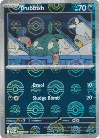 White Flare - 059/086 - Trubbish - Poké Ball Reverse Holo