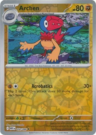 White Flare - 050/086 - Archen - Reverse Holo