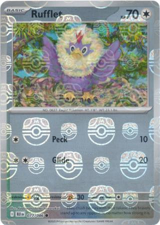 Black Bolt - 077/086 - Rufflet - Master Ball Reverse Holo
