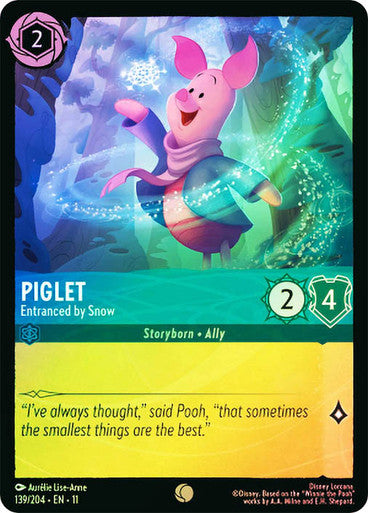 Winterspell - 139/204 - Piglet - Entranced by Snow - Foil