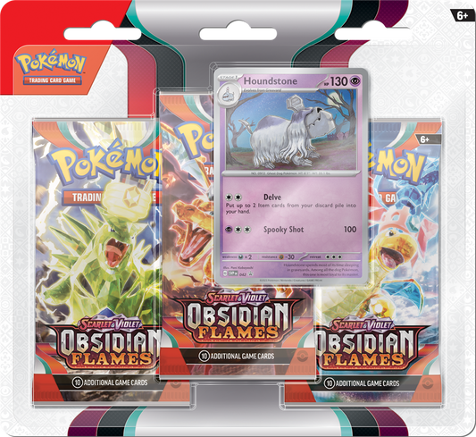 Obsidian Flames 3-Booster Blister - Houndstone